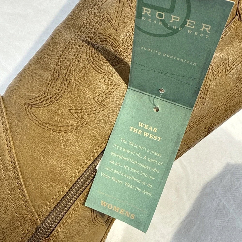 Roper Women's Nettie Western Boot - Round Toe - 09-021-1556-1070 TA, Size 5‎